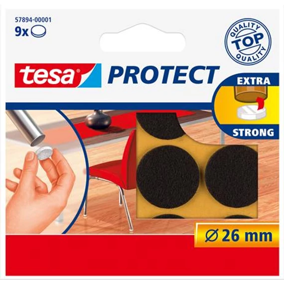 Filckorong, karcolásgátló, 26mm, TESA "Protect®", barna, 9db/cs