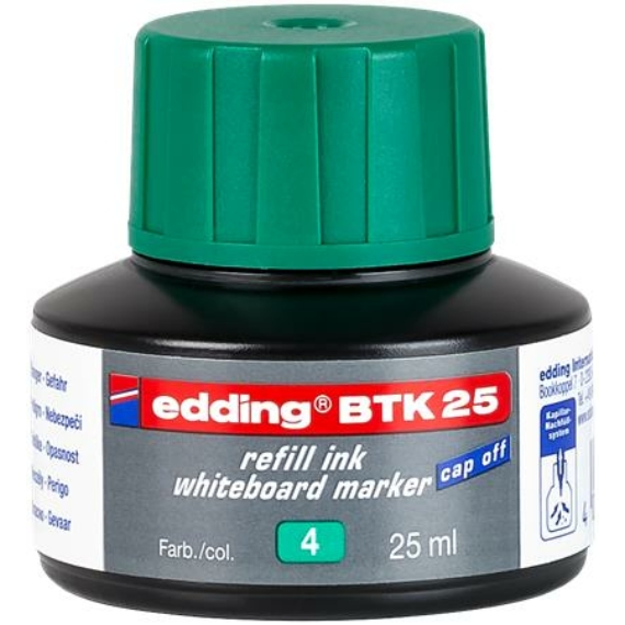 Utántöltő tábla- és flipchart markerhez, EDDING "BTK 25", zöld