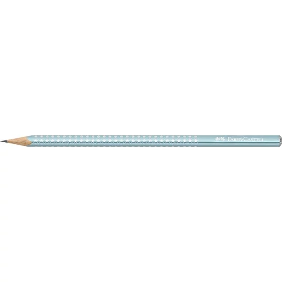 Grafitceruza, B, háromszögletű, FABER-CASTELL "Sparkle", metál óceánkék