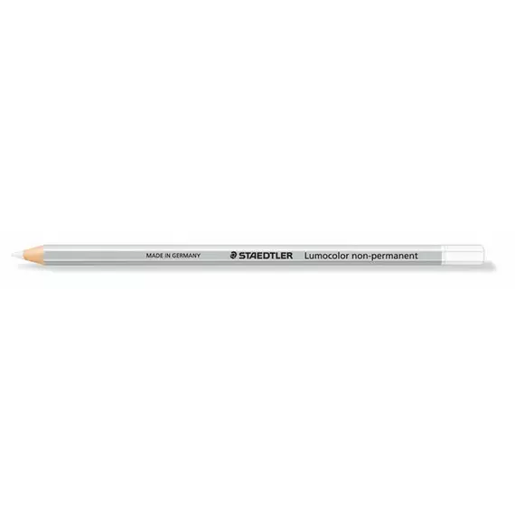 Színes ceruza, hatszögletű, mindenre író, lemosható (omnichrom), STAEDTLER "Lumocolor 108", fehér