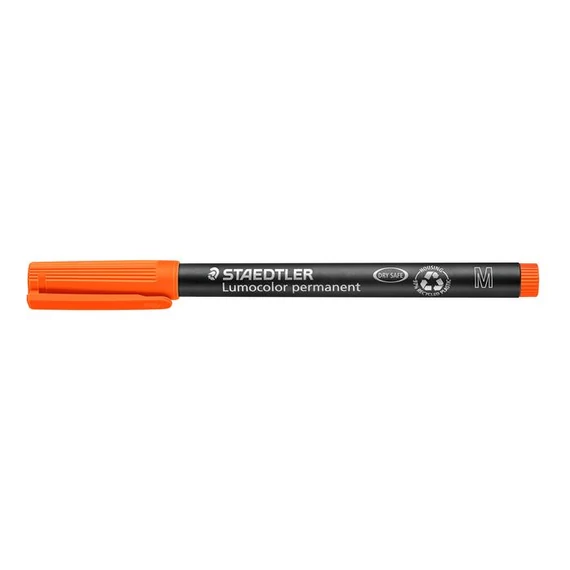 Alkoholos marker, OHP, 1 mm, STAEDTLER "Lumocolor 317 M", narancssárga
