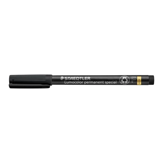 Alkoholos marker, 0,6 mm, F, STAEDTLER "Lumocolor Special 319", fekete