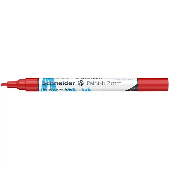 Akril marker, 2 mm, SCHNEIDER "Paint-It 310", piros