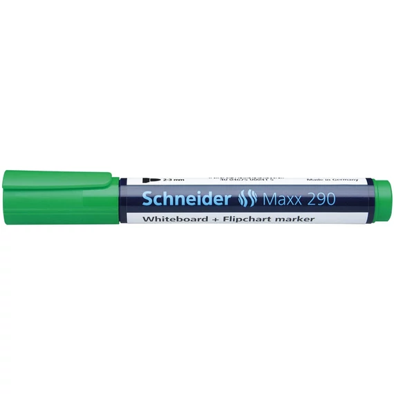 Tábla- és flipchart marker, 2-3 mm, kúpos, SCHNEIDER "Maxx 290", zöld