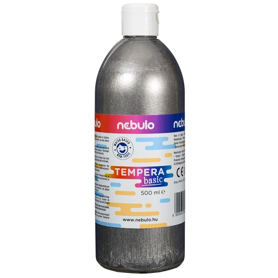 Tempera, 500 ml, NEBULO, ezüst