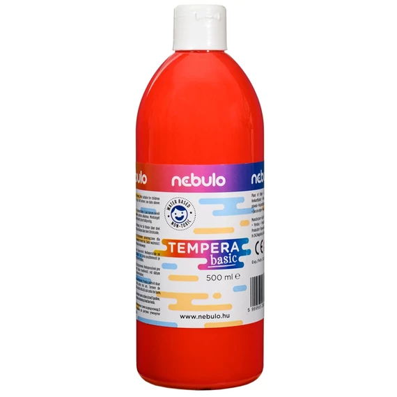 Tempera, 500 ml, NEBULO, piros