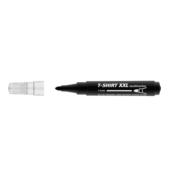 Textilmarker, 1-3 mm, kúpos, ICO "XXL T-Shirt", fekete