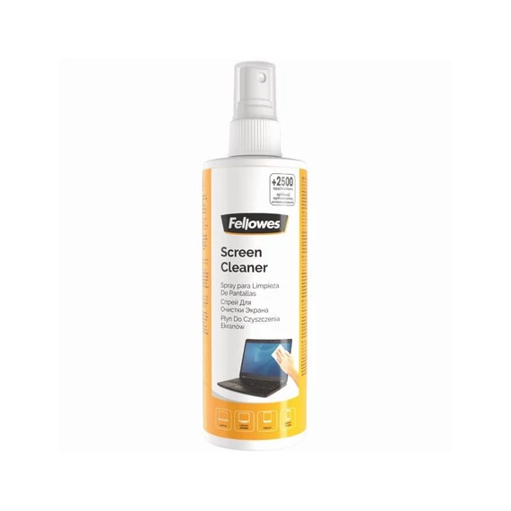Tisztítófolyadék, képernyőhöz, pumpás, 250 ml, FELLOWES