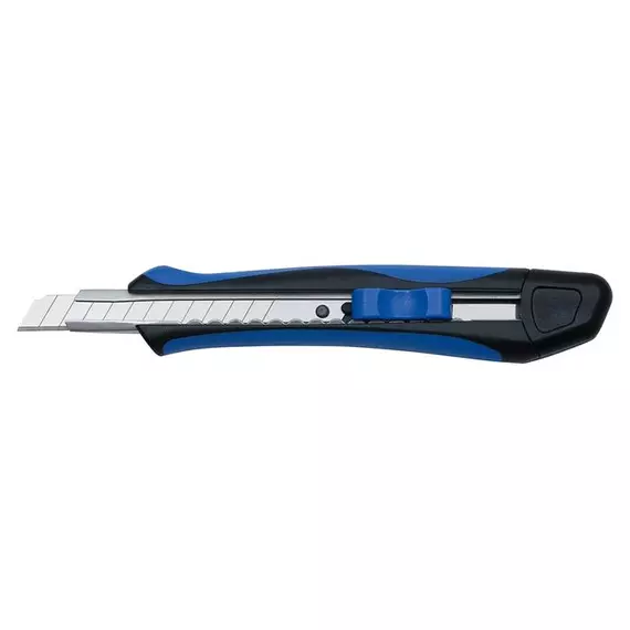 Univerzális kés, 9 mm, WEDO "Soft-cut", kék/fekete