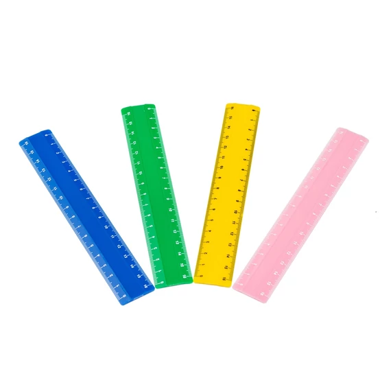 Vonalzó, 16 cm, NEBULO, vegyes színek