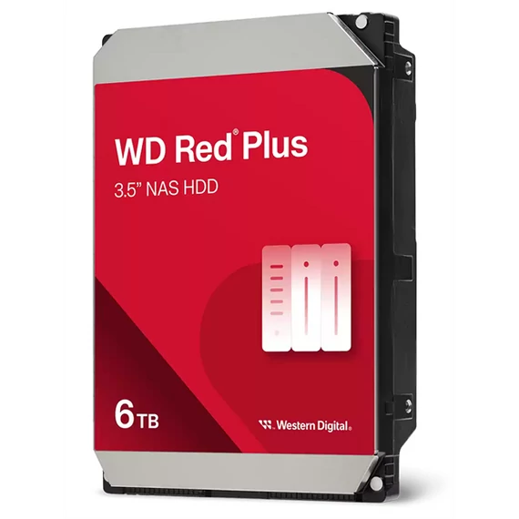 Western Digital 3,5" 6000GB belső SATAIII 5400RPM 256MB RED PLUS WD60EFPX winchester 3 év