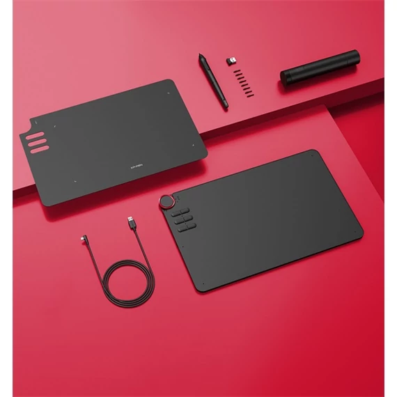 XP-PEN Grafikus tábla - DECO 03 Wireless (10"x5,62", 5080 LPI, PS 8192, 266 RPS, 6 gomb, USB)