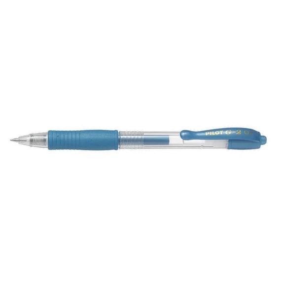 Zseléstoll, 0,32 mm, nyomógombos, PILOT "G-2 Metallic", kék