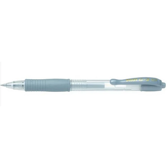 Zseléstoll, 0,32 mm, nyomógombos, PILOT "G-2 Metallic", ezüst