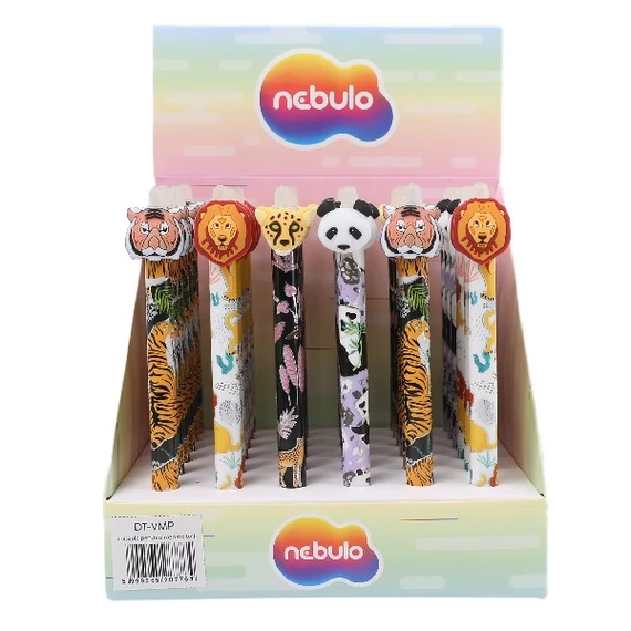 Zselés toll radírozható, Vadmacskák és Panda,  Nebulo