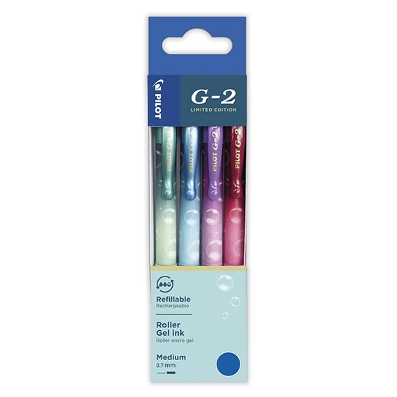 Zseléstoll PILOT G2 Bubble 0,7 kék írásszín 4 darabos