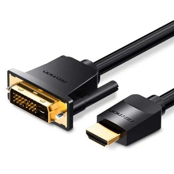 KÁBEL HDMI -> DVI, 5m, (fekete), Vention