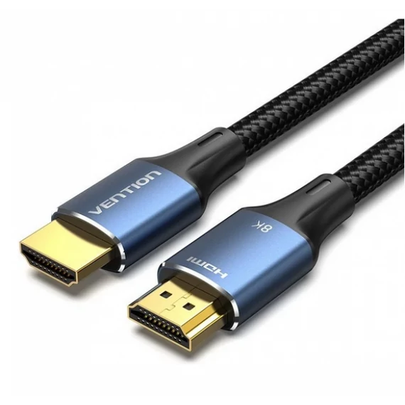 KÁBEL HDMI/M -> HDMI/M (8K, alu, kék), 2m, Vention
