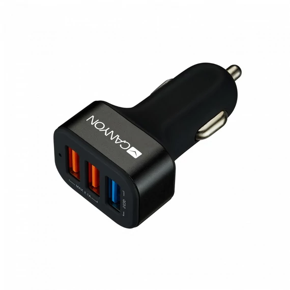 Canyon CNE-CCA07B Triple USB Car Charger Black