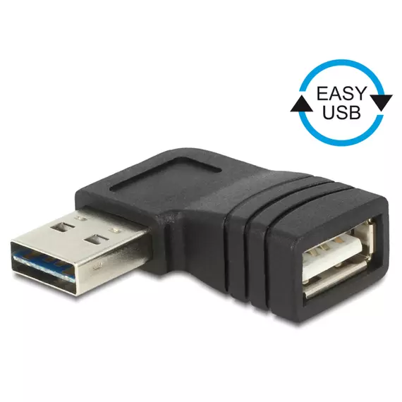 DeLock Adapter EASY-USB 2.0-A male > USB 2.0-A female angled left / right