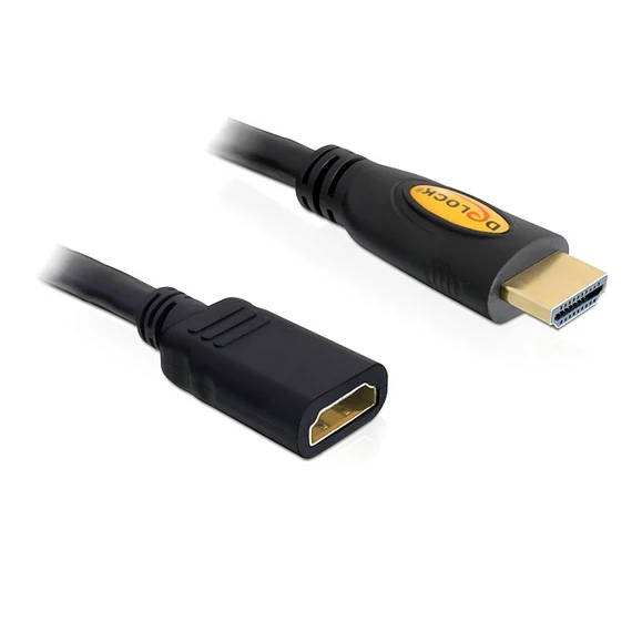 DeLock Extension Cable High Speed HDMI with Ethernet – HDMI A male > HDMI A female 1m