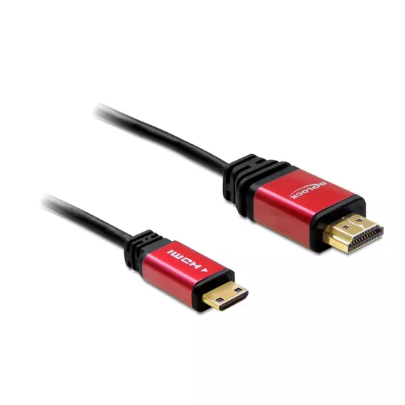 DeLock HDMI-A male to HDMI Mini-C male 4K, kábel 3m Black