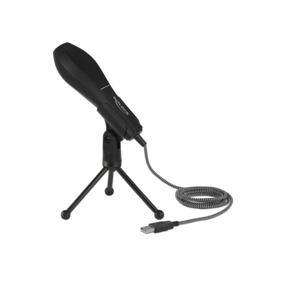 DeLock USB Condenser Microphone with Table Stand ideal for gaming Skype and vocals