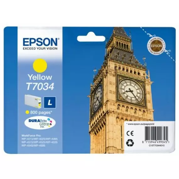 Epson C13T70344010 T7034L sárga tintapatron (eredeti)