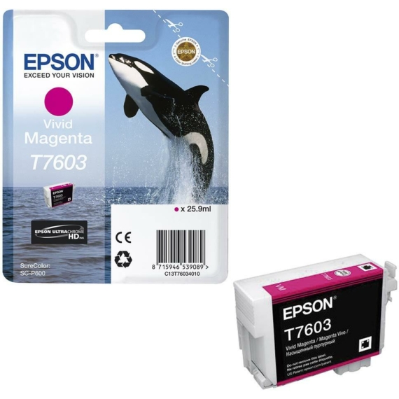Epson C13T76034010 T7603 magenta tintapatron 26ml (eredeti)