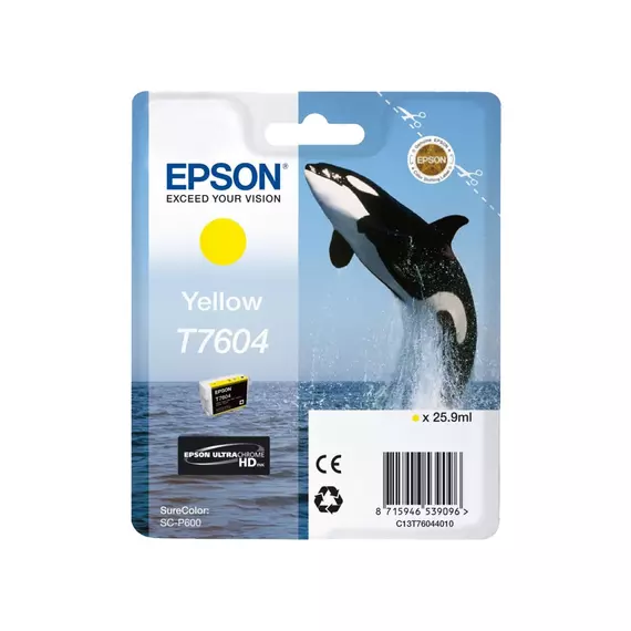 Epson C13T76044010 T7604 sárga tintapatron 26ml (eredeti)