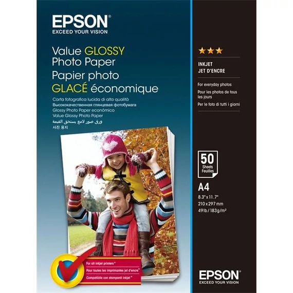 Epson Value 183g 10x15cm 50db Fényes Fotópapír