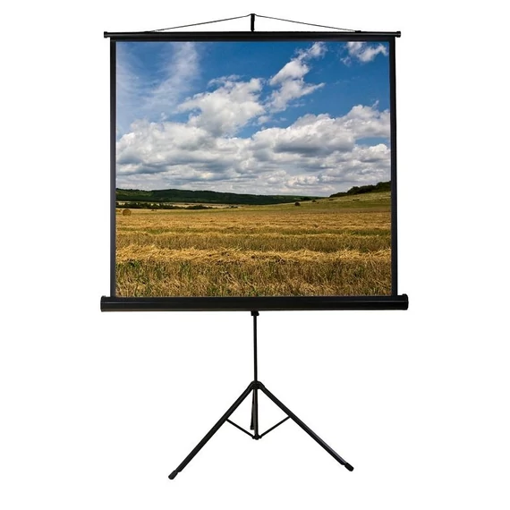 Funscreen Tripod 1:1 240cm×240cm hordozható 3 lábú állványos vetítővászon