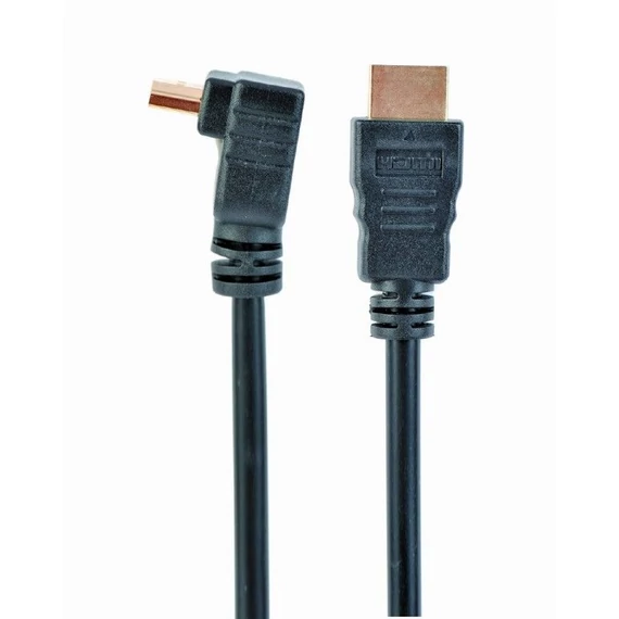 Gembird CC-HDMI490-10 HDMI High speed 90 degrees male to straight male connectors cable 19 pins gold-plated connectors 3