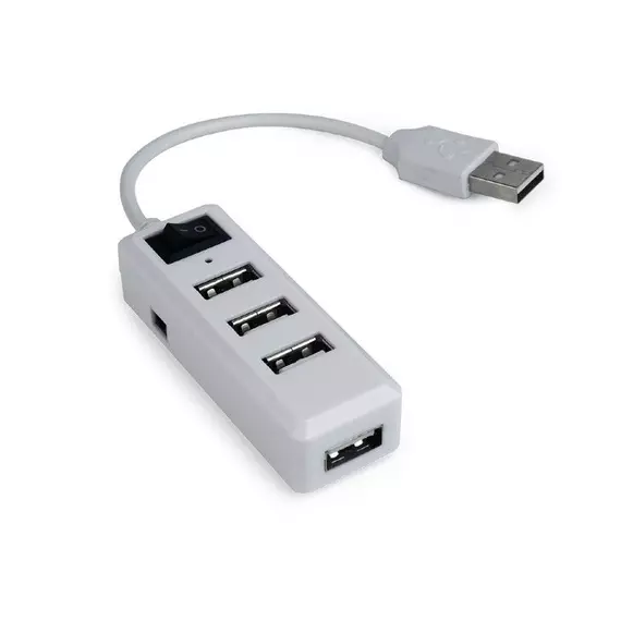 Gembird UHB-U2P4-21 USB 2.0 4-port hub with switch White