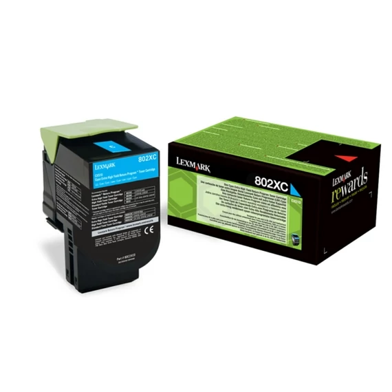 Lexmark 802XCE Extra High cyan toner (eredeti)