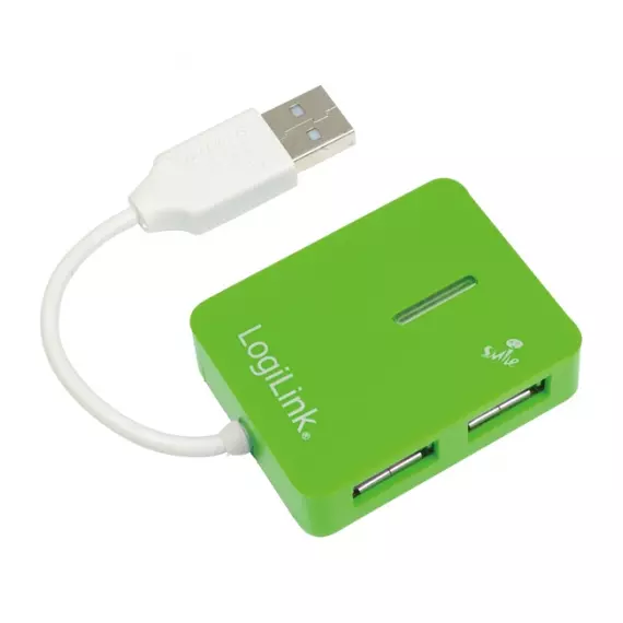 Logilink Smile USB 2.0 hub 4-port Green