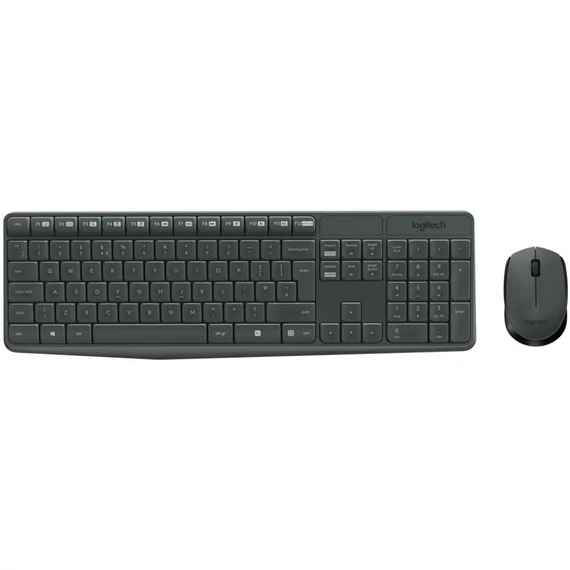 Logitech MK235 Wireless Combo billentyűzet + egér Black DE