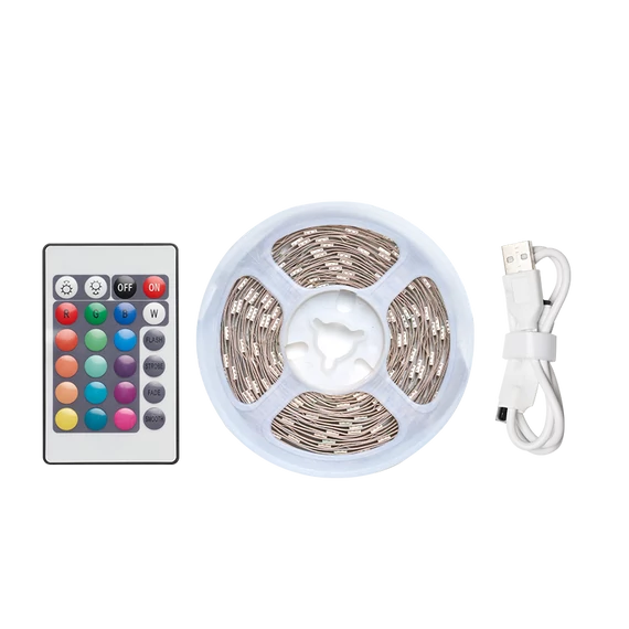 LED szalag RGB,(távirányítós), 5m, Vention