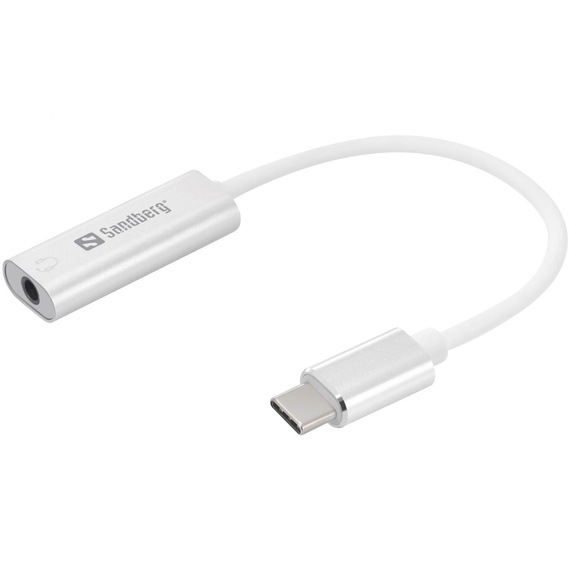 Sandberg USB-C Audio Adapter White