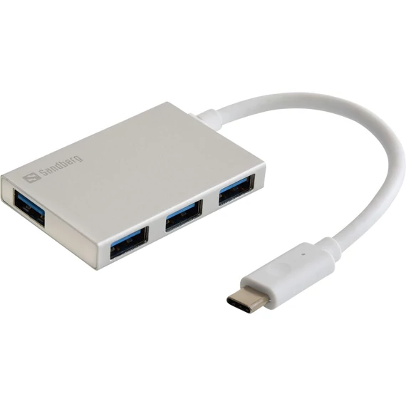 Sandberg USB-C to 4 xUSB 3.0 Pocket Hub Silver