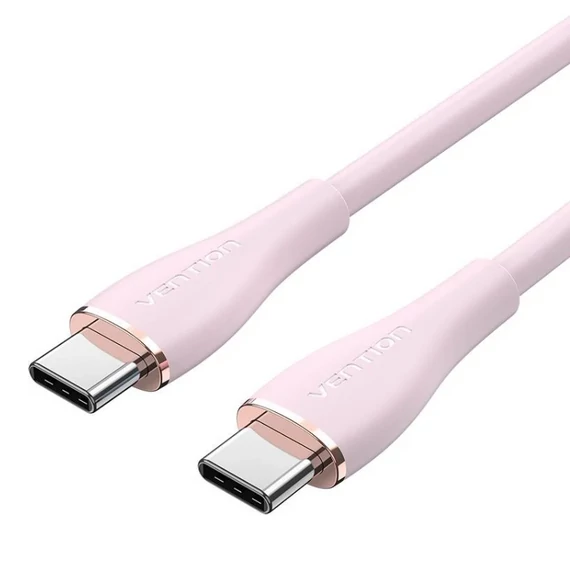 KÁBEL USB-C 2.0/M -> USB-C 2.0/M, 1,5m, (szil,pink), Vention