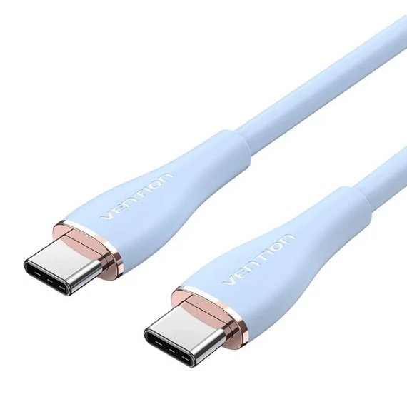 KÁBEL USB-C 2.0/M -> USB-C 2.0/M, 1,5m, (szil,kék), Vention