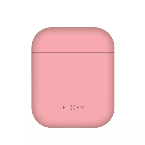 FIXED Ultrathin Szilikon Tok Silky Apple Airpods, Rózsaszín