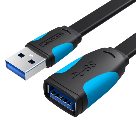 KÁBEL USB 3.0 (hosszabbító, lapos), 0,5m, Vention