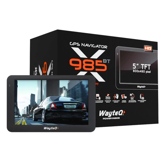 Wayteq x985BT 5" 8GB Bluetooth Térkép Nélkül
