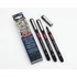 Tűfilc szett, 0,1/ 0,3/0,5 mm, DERWENT "Line Marker", fekete