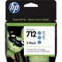 HP 3ED77A 3PACK cián tintapatron 29ML No.712 (eredeti)