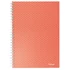 Spirálfüzet, A5, kockás, 80 lap, ESSELTE "Colour`Breeze", korall