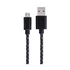 Hama micro USB - USB A 1m fekete szövet adatkábel
