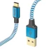 Hama 201558 FIC E3 USB Type-C "Reflective" 1,5m, kék adatkábel